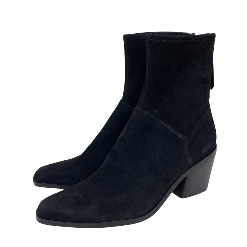Naturalizer 27 Edit Berkley Black Suede Ankle Booties Boots Size 10W